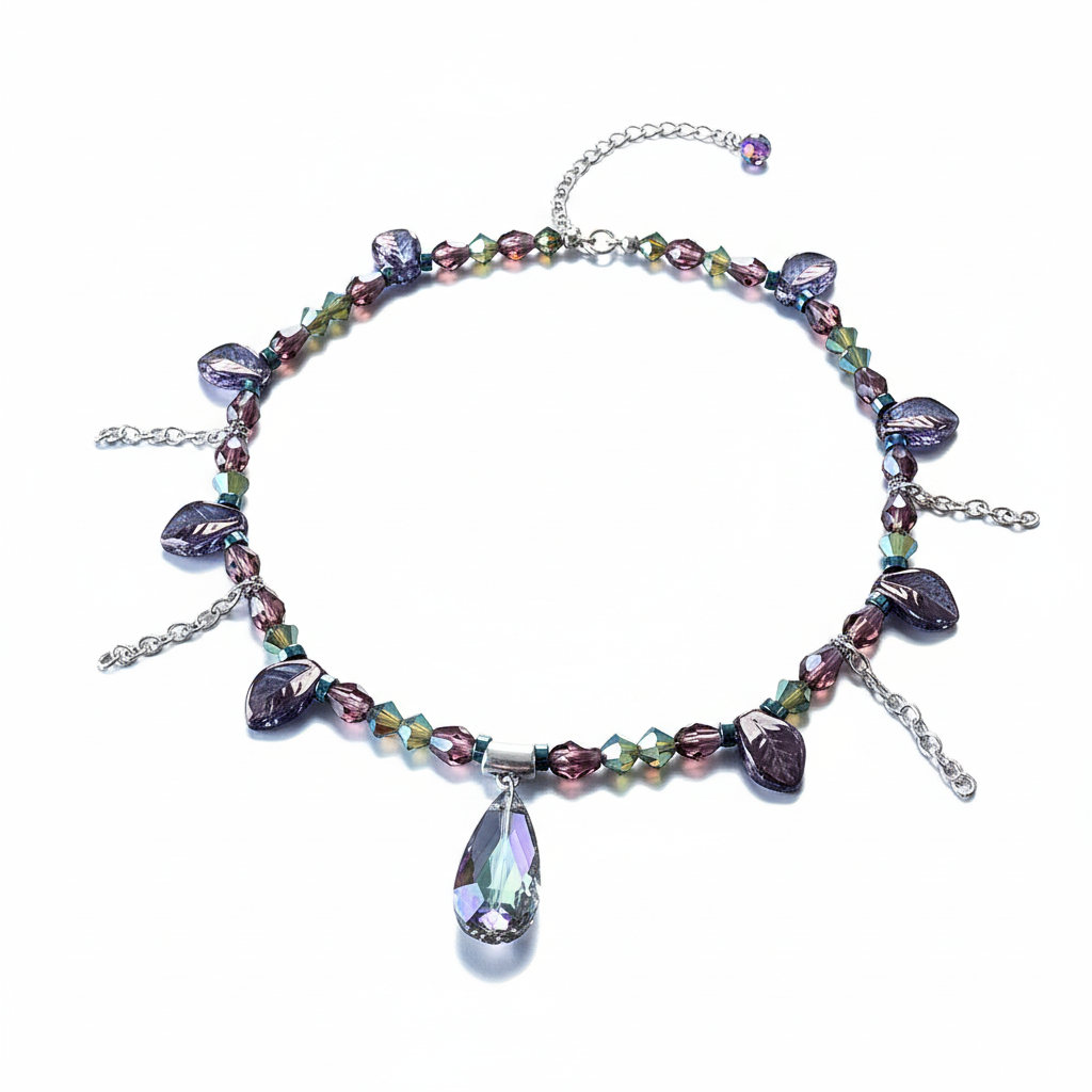 Photo studio - Collier violet goutte